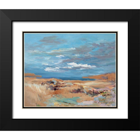 Silence of the Dune Black Modern Wood Framed Art Print with Double Matting by Camps, Pere