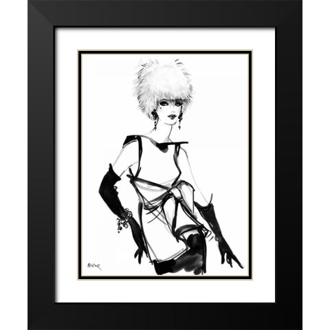 Olivia Black Modern Wood Framed Art Print with Double Matting by Shafer-Edwards, Mona