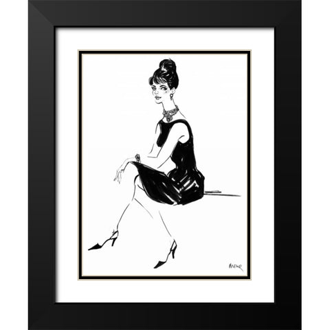 Ivy Black Modern Wood Framed Art Print with Double Matting by Shafer-Edwards, Mona