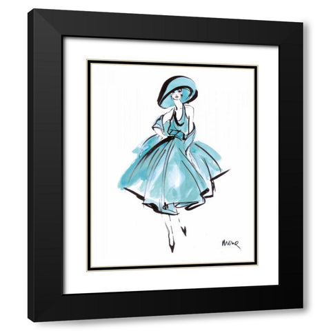 Indigo Eve Black Modern Wood Framed Art Print with Double Matting by Shafer-Edwards, Mona