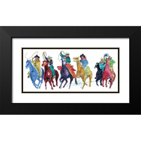 The Gangs All Here Black Modern Wood Framed Art Print with Double Matting by Fell, Carrie