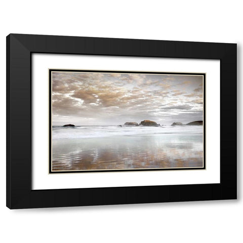 Sunrise Reflections Black Modern Wood Framed Art Print with Double Matting by Frates, Dennis