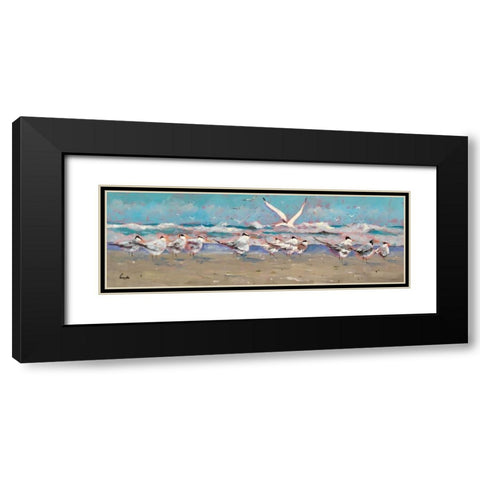The Late Comer Black Modern Wood Framed Art Print with Double Matting by Forsythe, Graham