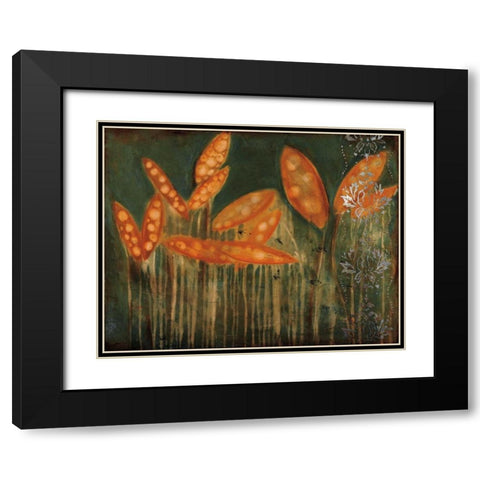 Garden Black Modern Wood Framed Art Print with Double Matting by Flynn, Jenn
