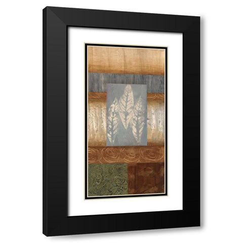 Leaflet I Black Modern Wood Framed Art Print with Double Matting by Fields, Laurie