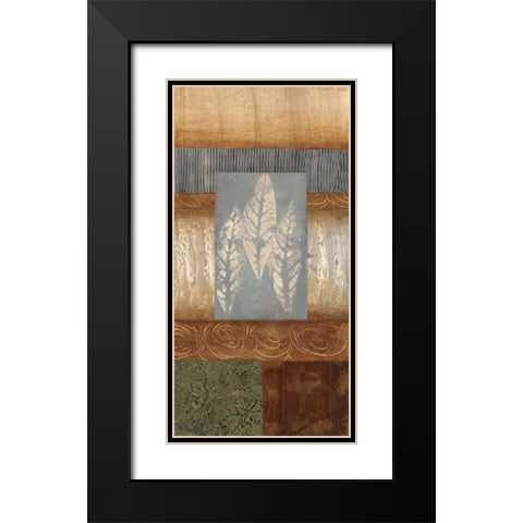Leaflet I Black Modern Wood Framed Art Print with Double Matting by Fields, Laurie