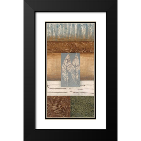 Leaflet II Black Modern Wood Framed Art Print with Double Matting by Fields, Laurie