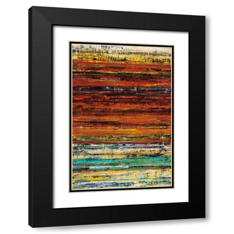 The Fields Black Modern Wood Framed Art Print with Double Matting by Gutierrez, Hilario