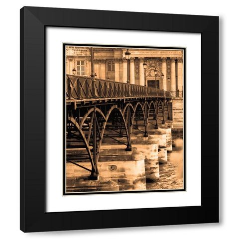 Ponts des Arts - Detail Black Modern Wood Framed Art Print with Double Matting by Gilboa, Marina Drasnin