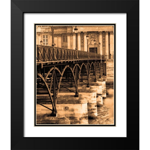 Ponts des Arts - Detail Black Modern Wood Framed Art Print with Double Matting by Gilboa, Marina Drasnin