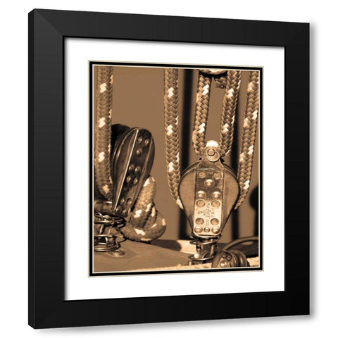 The Drasnin Nautical Series IV Black Modern Wood Framed Art Print with Double Matting by Gilboa, Marina Drasnin