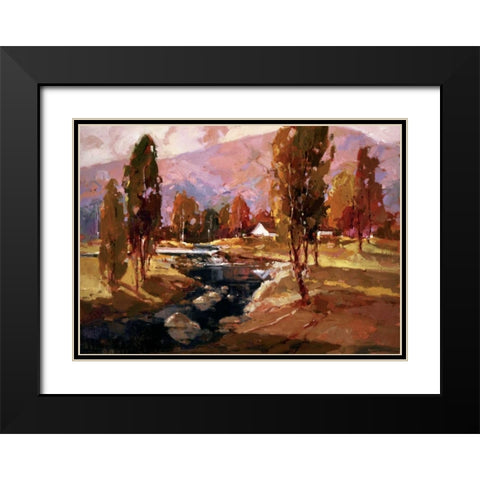 Fall in the Valley Black Modern Wood Framed Art Print with Double Matting by Goerschner, Ted