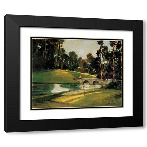The 9th Tee Black Modern Wood Framed Art Print with Double Matting by Goerschner, Ted