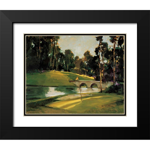 The 9th Tee Black Modern Wood Framed Art Print with Double Matting by Goerschner, Ted