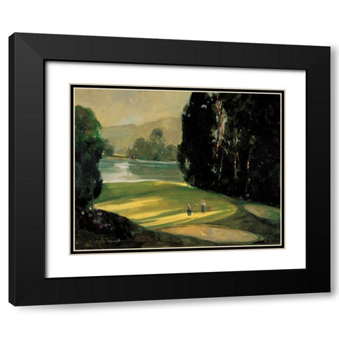 Putt for Par Black Modern Wood Framed Art Print with Double Matting by Goerschner, Ted
