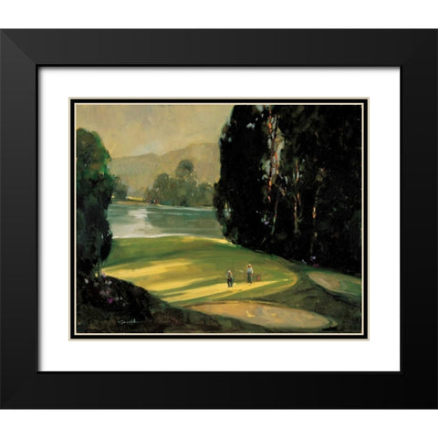 Putt for Par Black Modern Wood Framed Art Print with Double Matting by Goerschner, Ted