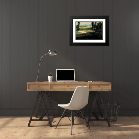 The 1st Tee Black Modern Wood Framed Art Print with Double Matting by Goerschner, Ted