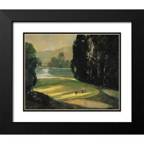 Putt for Par Black Modern Wood Framed Art Print with Double Matting by Goerschner, Ted