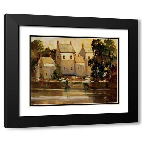 Steps to the Manor Black Modern Wood Framed Art Print with Double Matting by Goerschner, Ted
