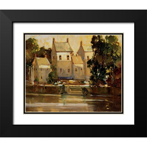 Steps to the Manor Black Modern Wood Framed Art Print with Double Matting by Goerschner, Ted