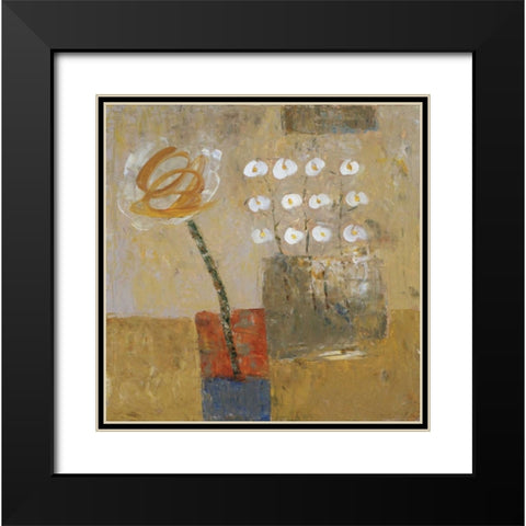 Morning Flower Black Modern Wood Framed Art Print with Double Matting by Gojanovic, Zivana