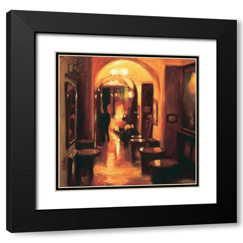 Italian Restaurant Black Modern Wood Framed Art Print with Double Matting by Ingalls, Pam