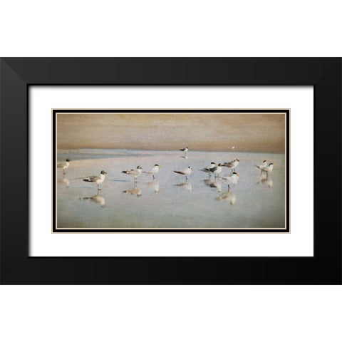 Coastal Reflections Black Modern Wood Framed Art Print with Double Matting by Jacks, Heather