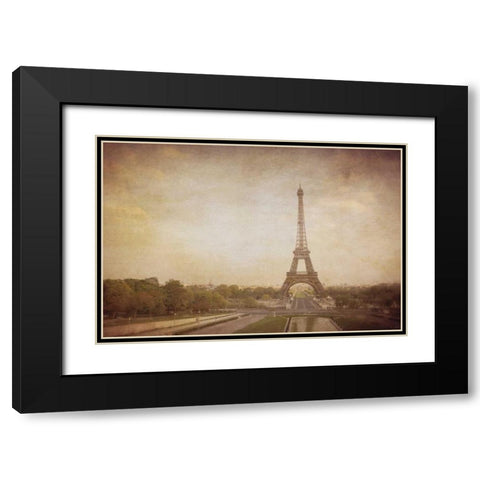 Tour de Eiffel Black Modern Wood Framed Art Print with Double Matting by Jacks, Heather