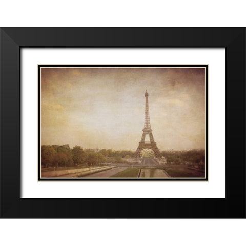 Tour de Eiffel Black Modern Wood Framed Art Print with Double Matting by Jacks, Heather