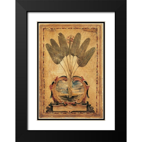 Twilight Palm Black Modern Wood Framed Art Print with Double Matting by Jardine, Liz