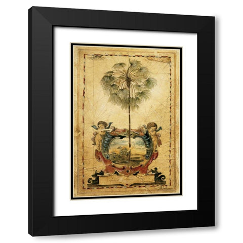Paradise Palm Black Modern Wood Framed Art Print with Double Matting by Jardine, Liz