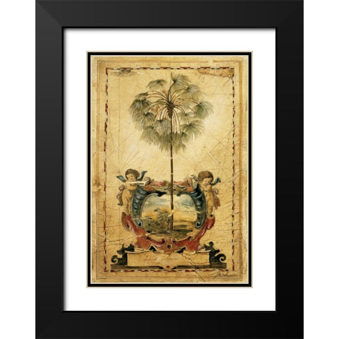 Paradise Palm Black Modern Wood Framed Art Print with Double Matting by Jardine, Liz