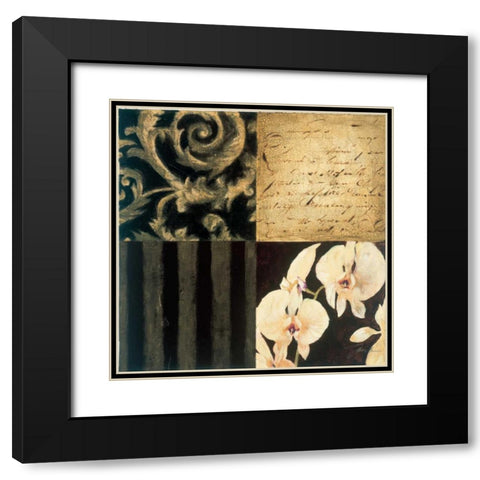 Orchid Sketch II Black Modern Wood Framed Art Print with Double Matting by Jardine, Liz