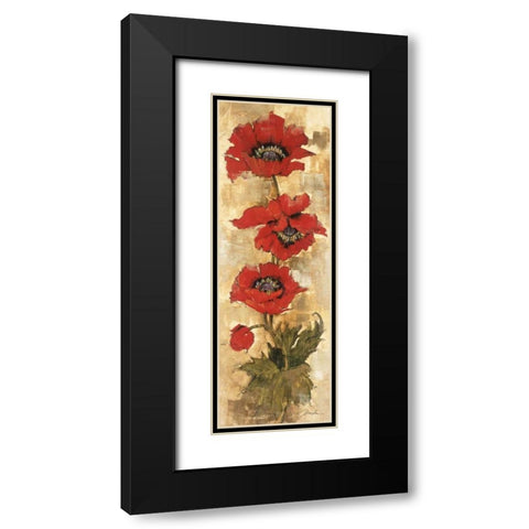 Strand of Poppies II Black Modern Wood Framed Art Print with Double Matting by Jardine, Liz