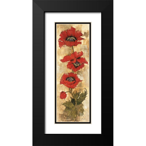 Strand of Poppies II Black Modern Wood Framed Art Print with Double Matting by Jardine, Liz