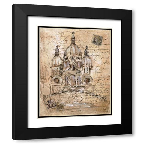 Sacre-Coeur Black Modern Wood Framed Art Print with Double Matting by Jardine, Liz