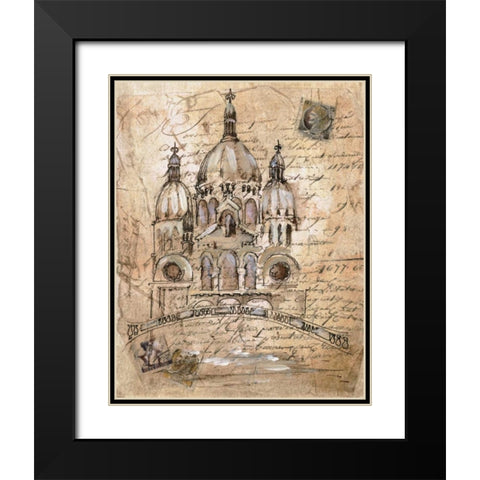 Sacre-Coeur Black Modern Wood Framed Art Print with Double Matting by Jardine, Liz