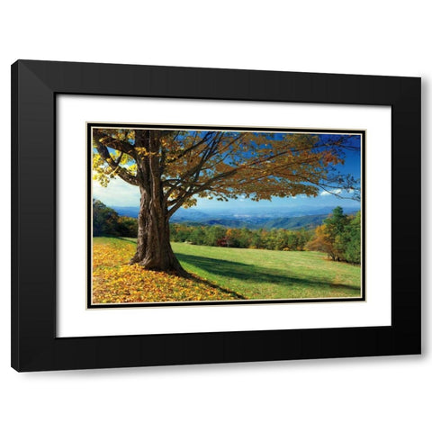 Blue Ridge Beauty Black Modern Wood Framed Art Print with Double Matting by Jones, Mike