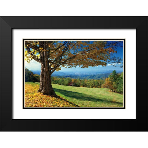Blue Ridge Beauty Black Modern Wood Framed Art Print with Double Matting by Jones, Mike