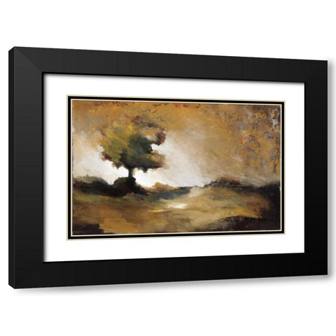 Tree in Fall Black Modern Wood Framed Art Print with Double Matting by Kammar, Zipi