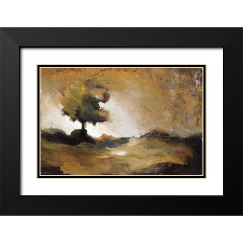 Tree in Fall Black Modern Wood Framed Art Print with Double Matting by Kammar, Zipi
