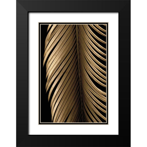 Tropical Leaf Study II Black Modern Wood Framed Art Print with Double Matting by Levine, Andrew