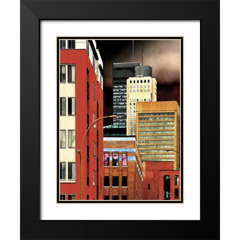 Progressivity Black Modern Wood Framed Art Print with Double Matting by Lieberman , Burney