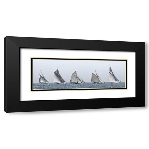 First Five Black Modern Wood Framed Art Print with Double Matting by Llovet, Jorge