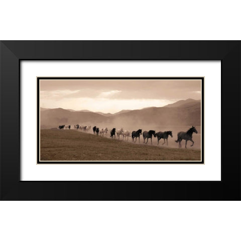 Moving Forward Black Modern Wood Framed Art Print with Double Matting by Llovet, Jorge