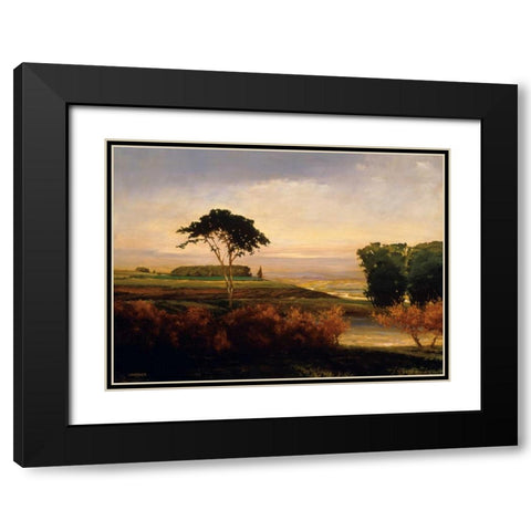 Distant Valley Black Modern Wood Framed Art Print with Double Matting by Lovelace, Kent