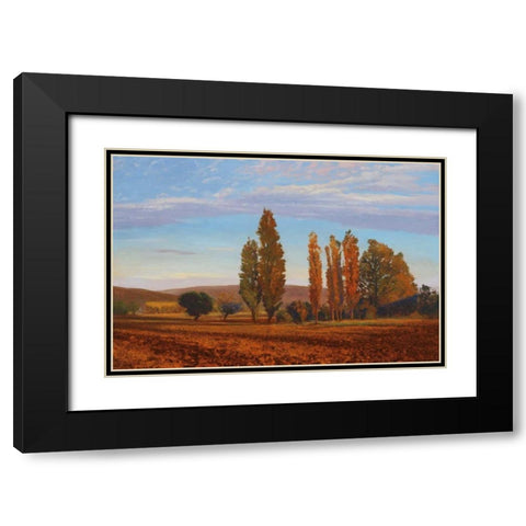 Chiana Black Modern Wood Framed Art Print with Double Matting by Lovelace, Kent