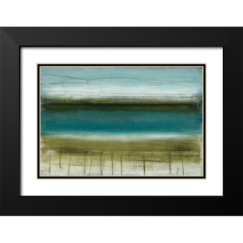 Shoreline Horizons Black Modern Wood Framed Art Print with Double Matting by McAlpine, Heather
