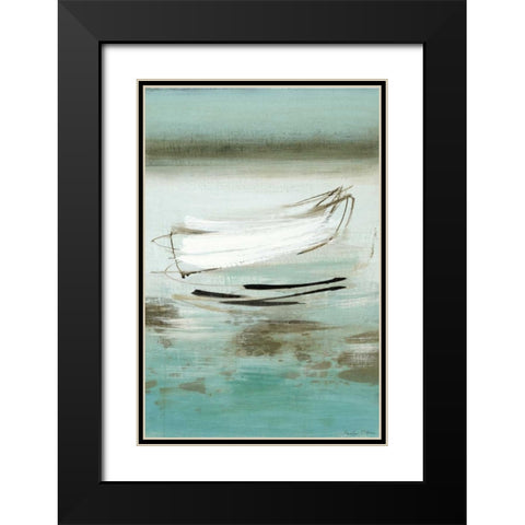 Canoe Black Modern Wood Framed Art Print with Double Matting by McAlpine, Heather
