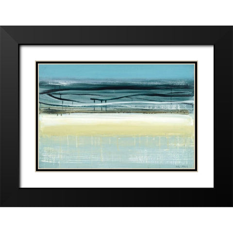 Seascape Black Modern Wood Framed Art Print with Double Matting by McAlpine, Heather